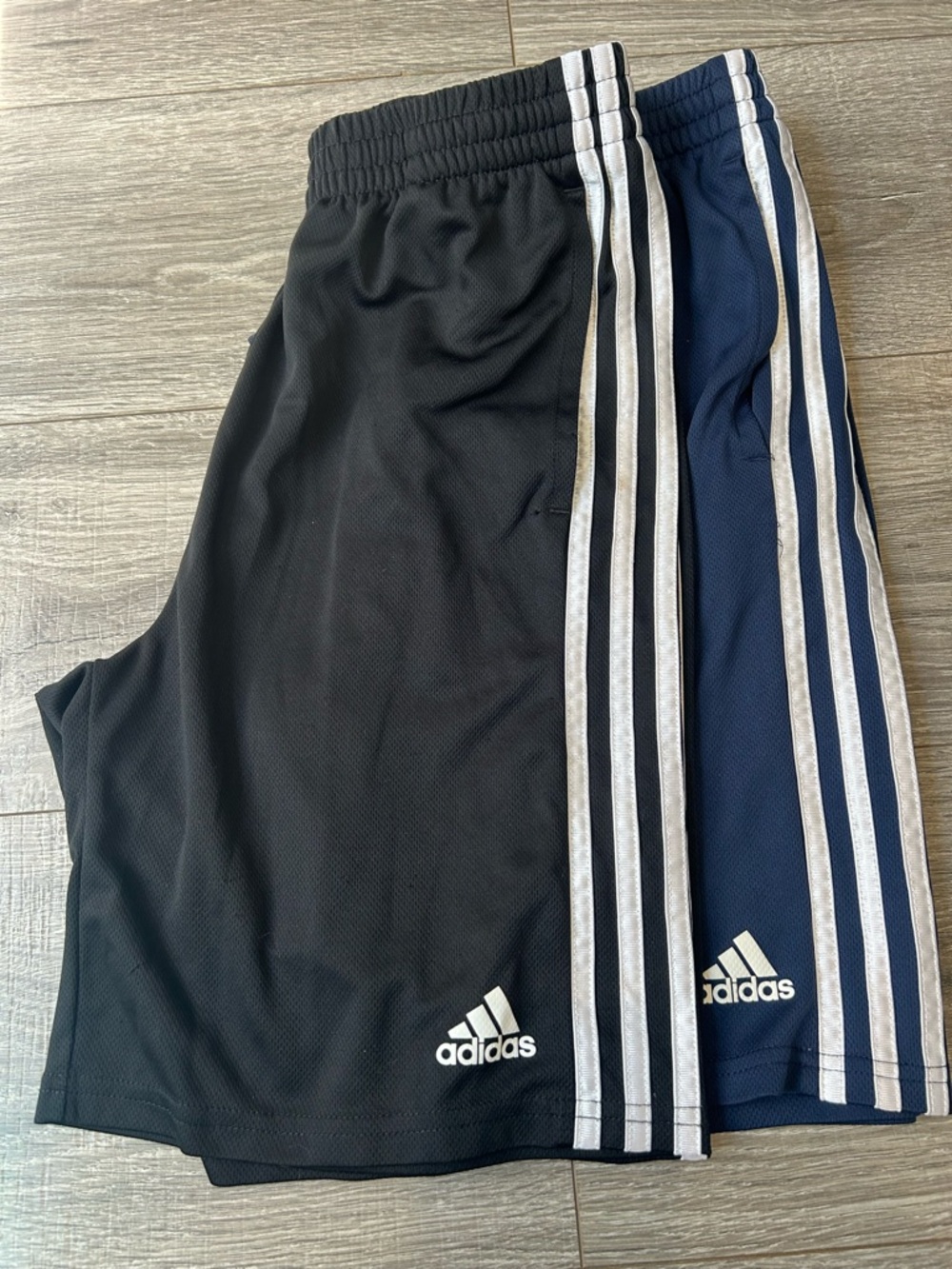 adidas Kids 4-Pack Athletic Shorts — Black, Navy, Gray Camo with Red - Picture 3 of 12